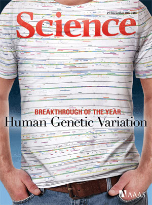 Обложка журнала Science от 21 декабря 2007 г.: «Прорыв года — генетическая изменчивость человека»