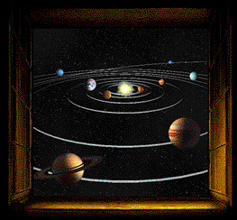 На масштабах в миллионы лет движение внешних планет Солнечной системы может быть хаотичным (изображение с сайта www.windows.ucar.edu)