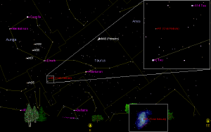       . 1 (Crab Nebula)   1    ( StarryNightBackyard 3.11)