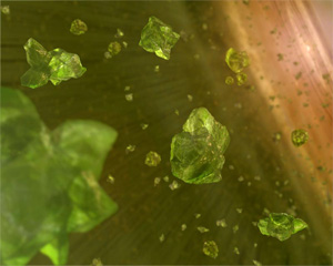 Микроскопические кристалы оливина, содержащиеся в пылевом диске коричневого карлика (в представлении художника), говорят о том, что мы наблюдаем самую раннюю фазу формирования планет. Изображение с сайта www.jpl.nasa.gov