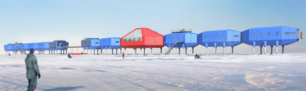 Антарктическая станция Halley VI днем (изображение с сайта ftp.nerc-bas.ac.uk)