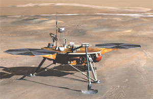 Через два года проверить гипотезу Дэвида Кэтлинга сможет Phoenix Mars Lander (его запуск назначен на август 2007 года). Изображение с сайта www.eurekalert.org