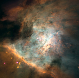 Оптический снимок туманности Ориона, полученный с помощью космического телескопа Hubble в 1995 году. Фото с сайта chandra.harvard.edu