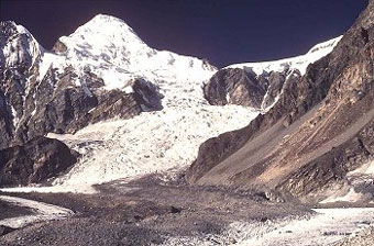 Ледники в Гималаях (изображение с сайта earth.leeds.ac.uk)